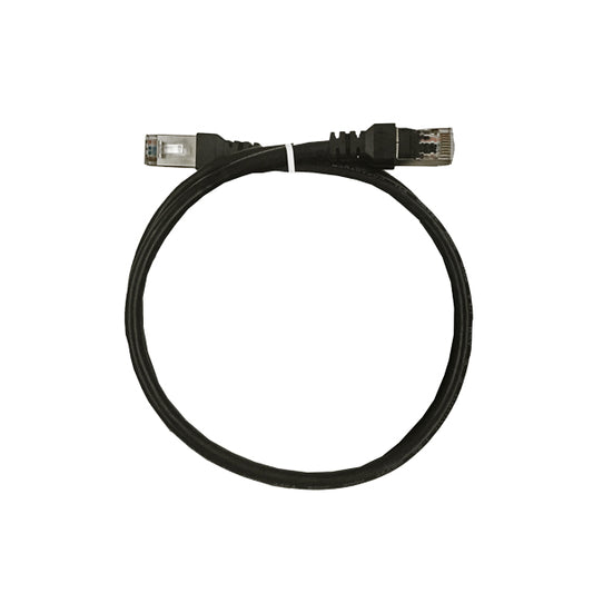 XIC-0.5  Shielded Interface cable, 20 inch, flat, Black, M-M.